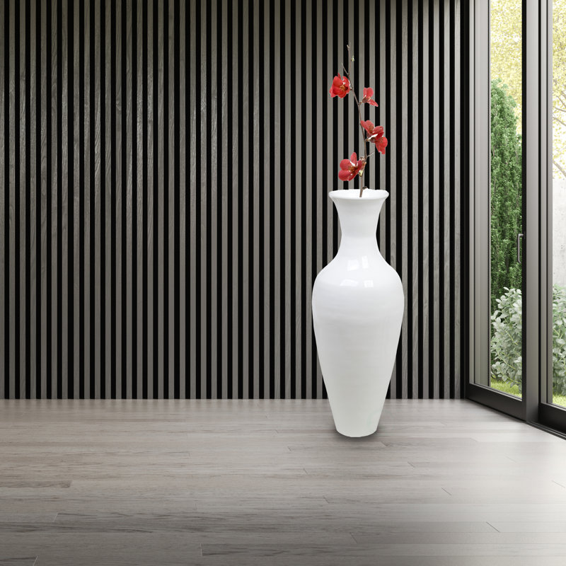 Dakota Fields Claxton Handmade Wood Floor Vase & Reviews Wayfair